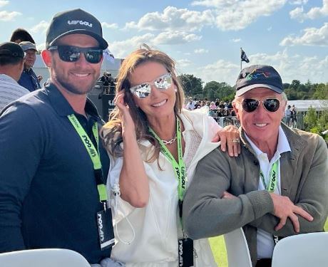 Kirsten Kutner with her husband Greg Norman and son Gregory Norman.